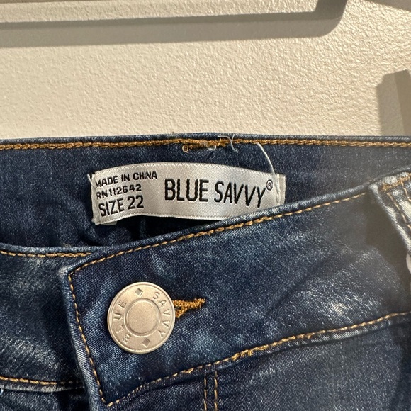 Blue Savvy Jeans Size 22 - Picture 3 of 3